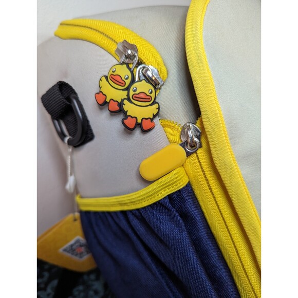 B Duck Yellow Gray Backpack Diaper Bag Kids Carryall NWT - Picture 7 of 12